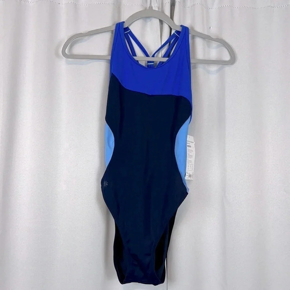 NWT Athleta Colorblock One Piece Swimsuit Size 32/6 - Picture 2 of 11